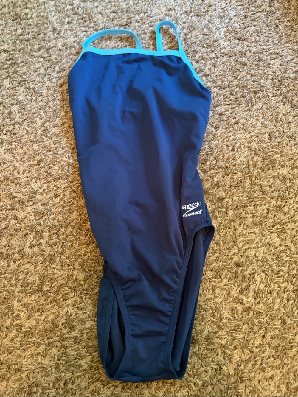 Speedo Navy One-Piece Swimsuit with Aqua Trim